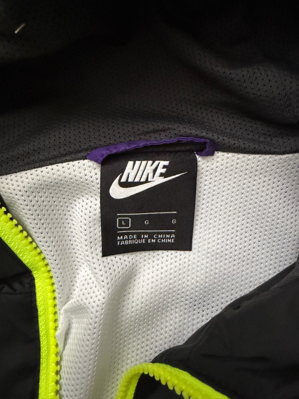 Nike Colorblock Windbreaker Jacket - Black, White, Red, Neon Yellow - Picture 3 of 3